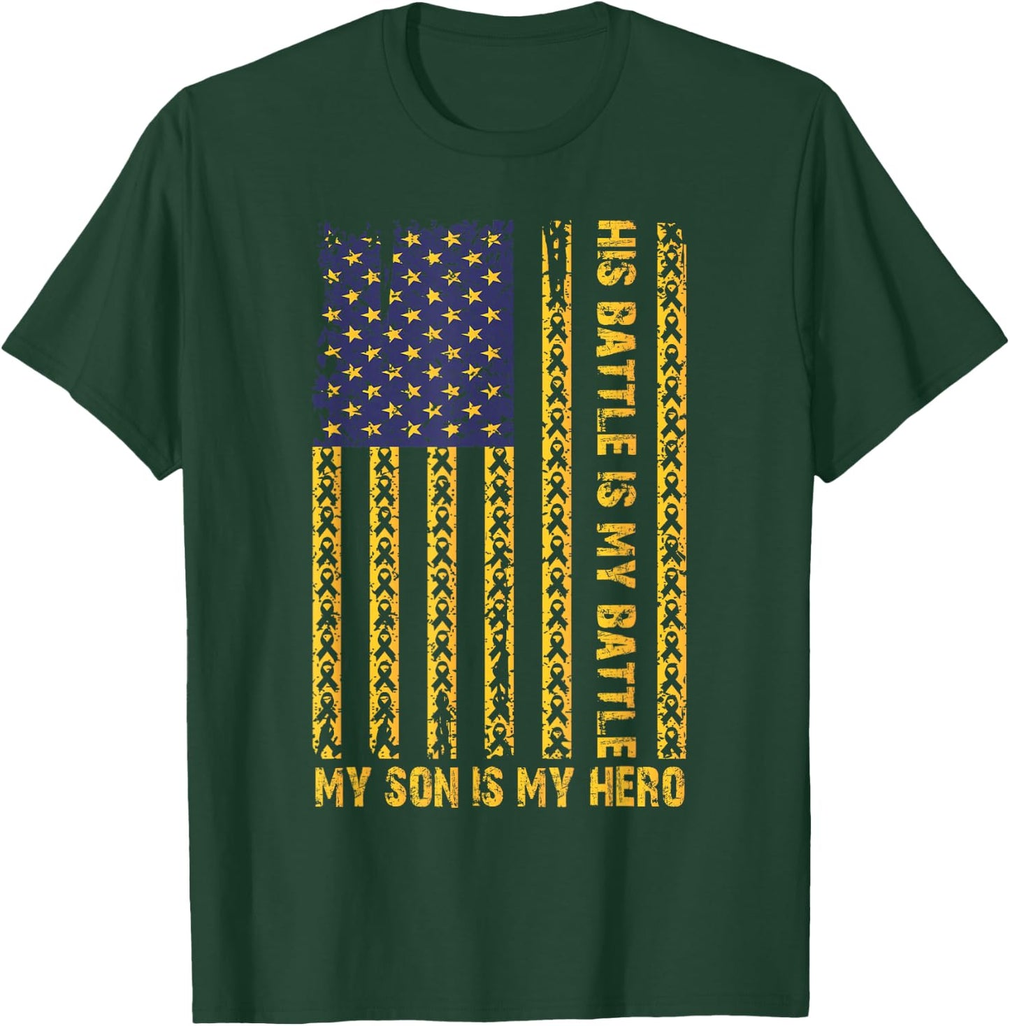 Childhood Cancer Awareness September My Son Is My Hero Boy T-Shirt - T-Shirt | Forest