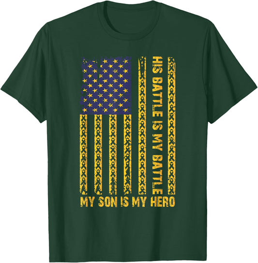 Childhood Cancer Awareness September My Son Is My Hero Boy T-Shirt - T-Shirt | Forest