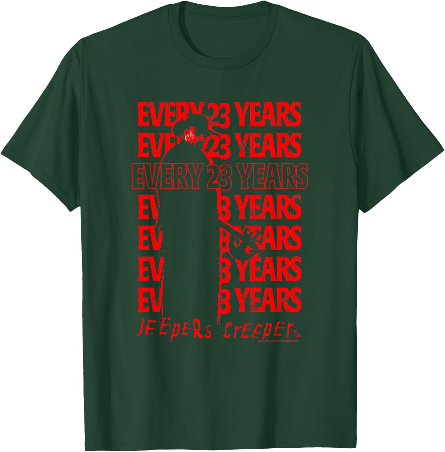 Jeepers Creepers Halloween Every 23 Years Red Vintage Stack T-Shirt - T-Shirt | Forest
