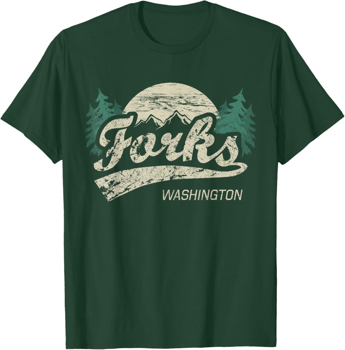 Forks Washington Vintage T-Shirt - T-Shirt | Forest