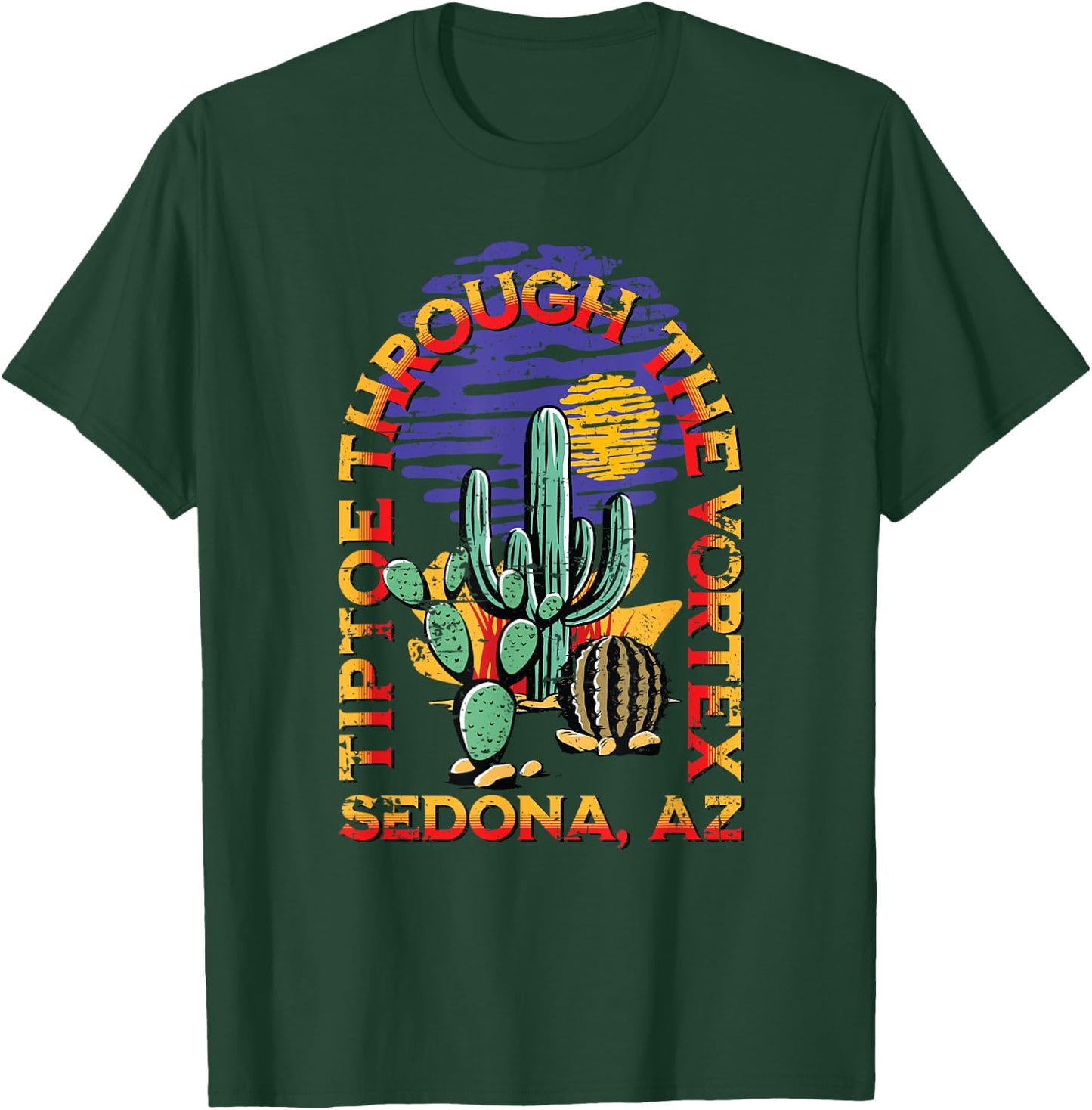 Fun Sedona AZ Distressed Design T-Shirt - T-Shirt | Forest
