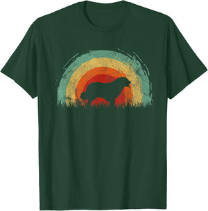 Retro Leonberger Vintage Rainbow Dog Men Women T-Shirt - T-Shirt | Forest