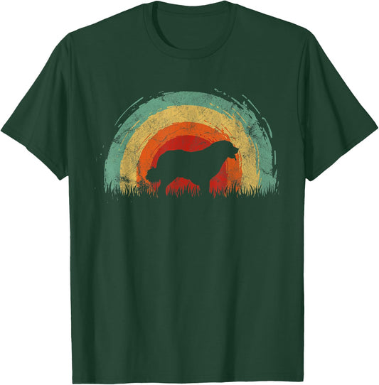 Retro Leonberger Vintage Rainbow Dog Men Women T-Shirt - T-Shirt | Forest