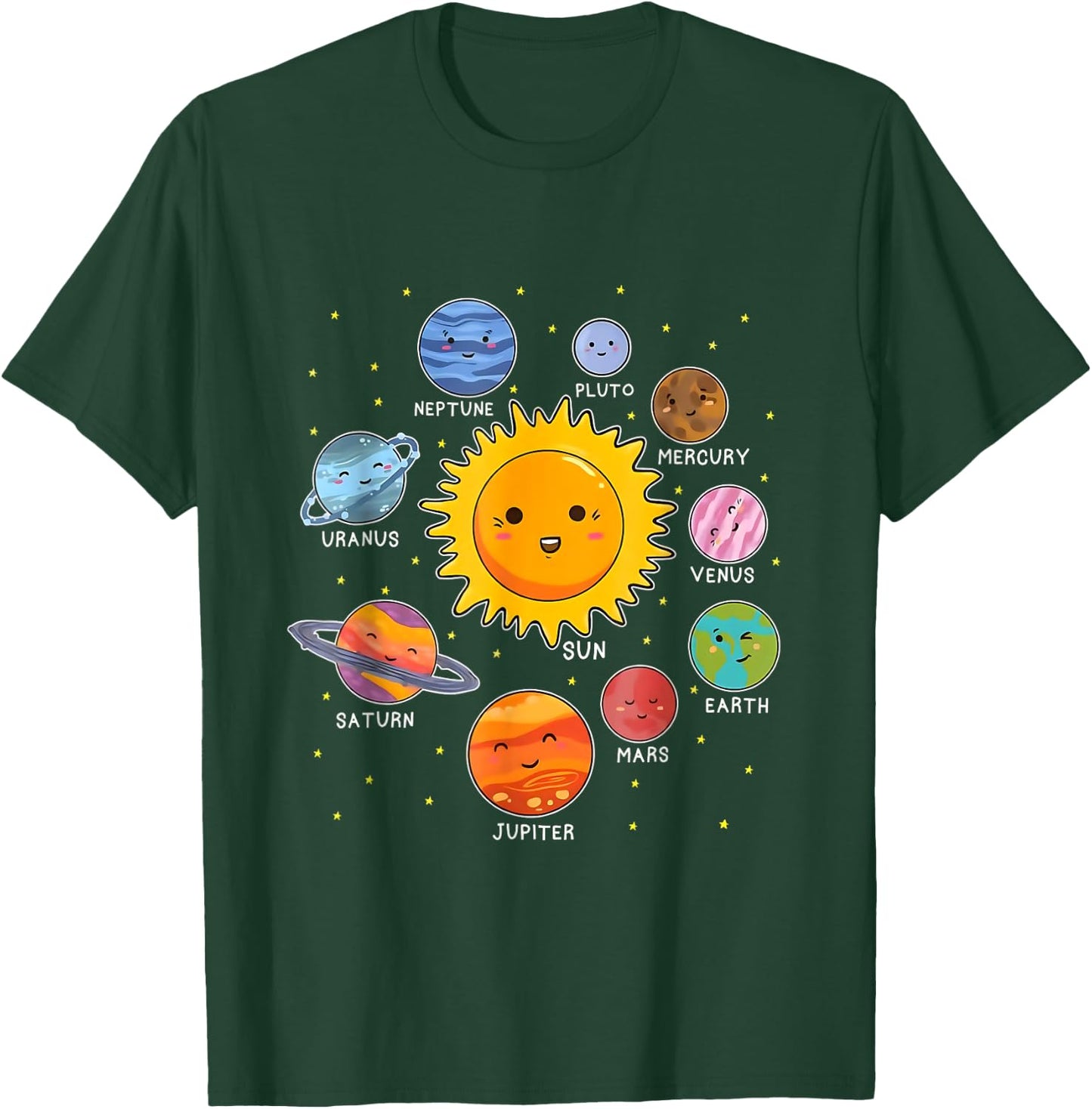 Solar ystem shirt for girls, solar system shirt T-Shirt - T-Shirt | Forest
