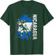 Nicaraguan Baseball Player Nicaragua Flag Baseball Fans T-Shirt - T-Shirt | Forest
