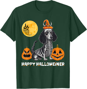 Dachshund Happy Halloweiner Funny Halloween Dogs Lover T-Shirt - T-Shirt | Forest