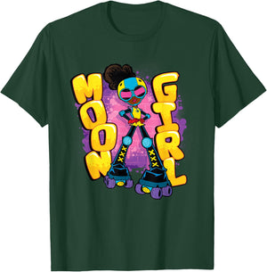 Marvel Moon Girl and Devil Dinosaur Name Street Art Style T-Shirt - T-Shirt | Forest