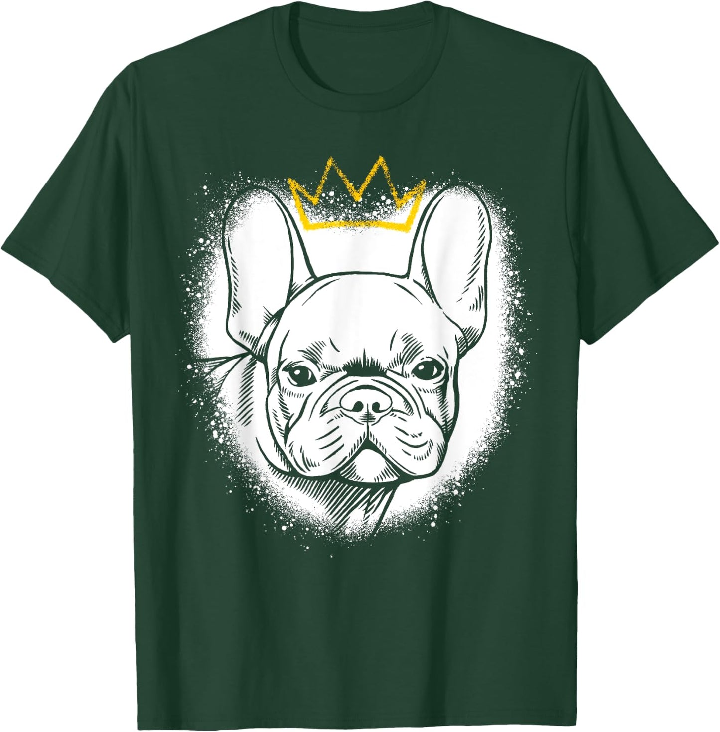 French Bulldog with Crown T-Shirt - T-Shirt | Forest