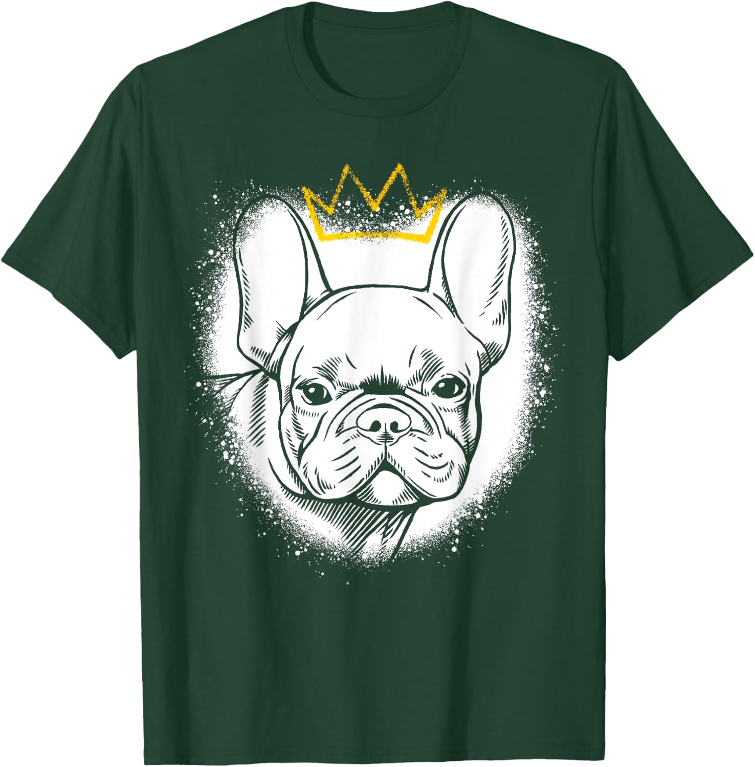 French Bulldog with Crown T-Shirt - T-Shirt | Forest