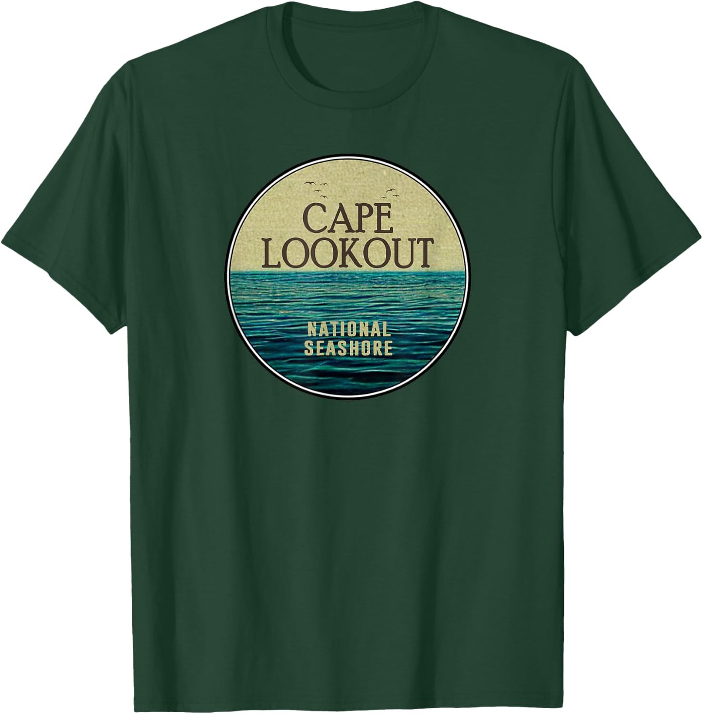 Cape Lookout National Seashore Ocean Birds T-Shirt - T-Shirt | Forest