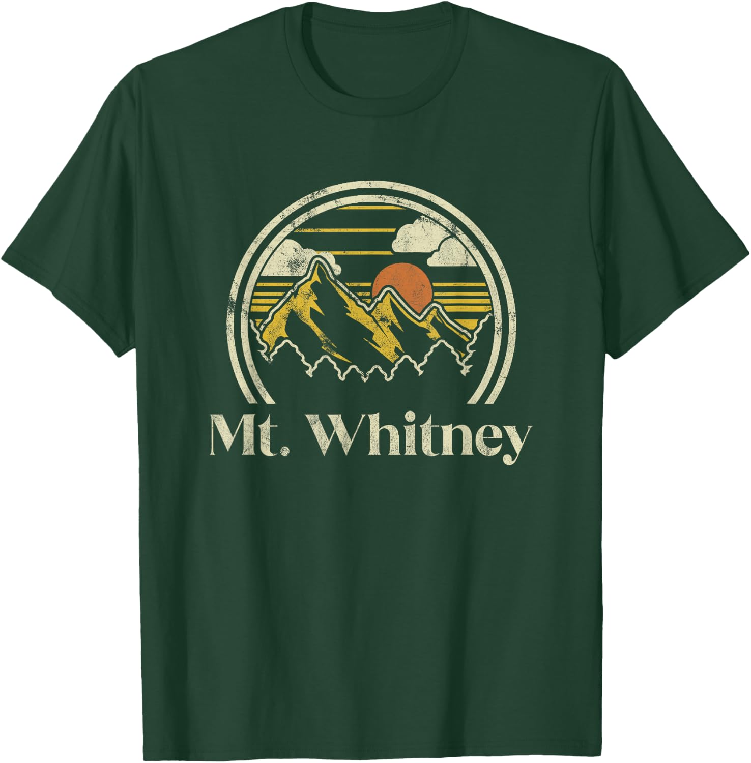 Mt. Whitney Mountains California Hiking Outdoors Vintage T-Shirt - T-Shirt | Forest