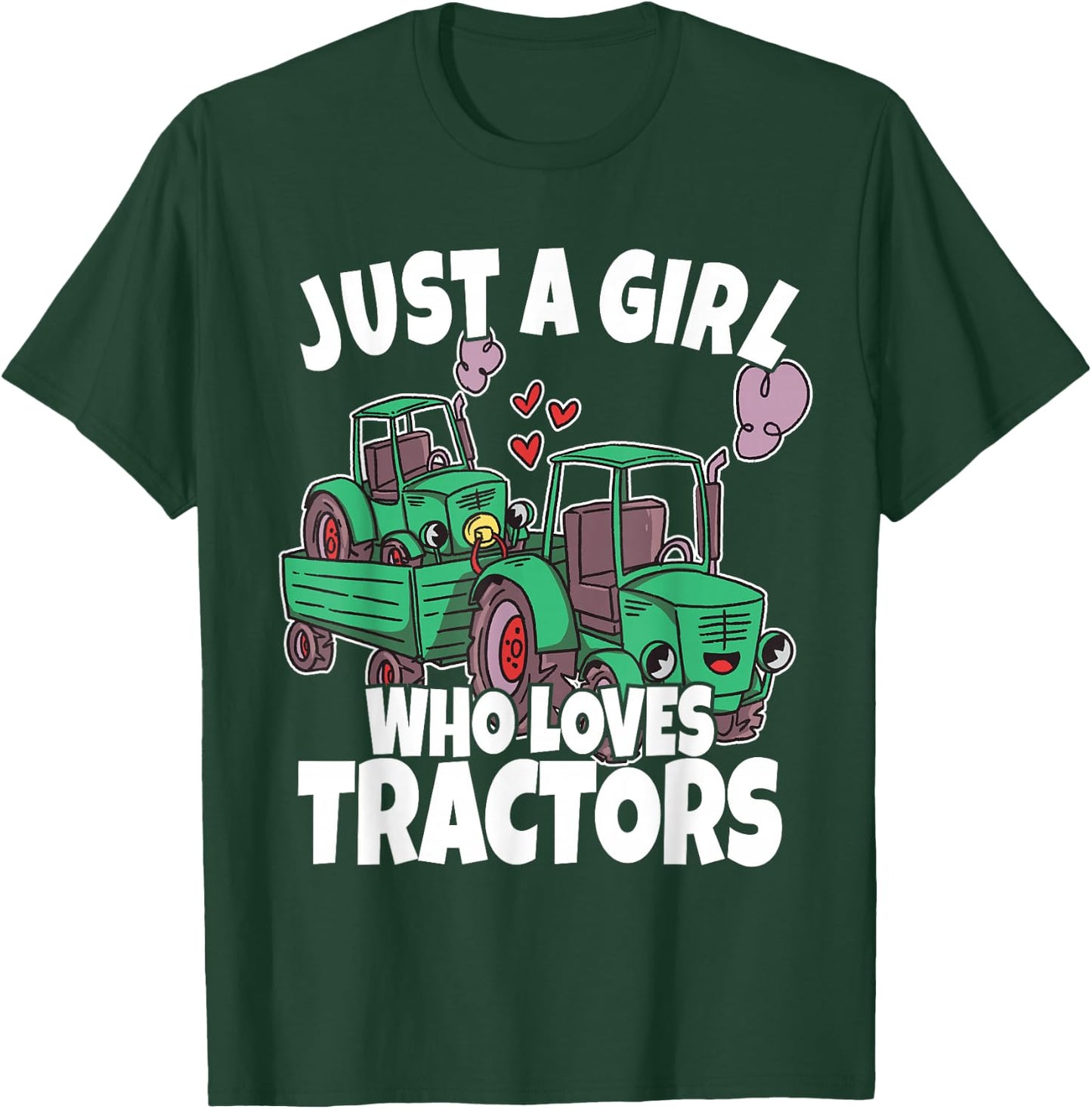 Just A Girl Who Loves Tractors Kids Girls Toddler T-Shirt - T-Shirt | Forest