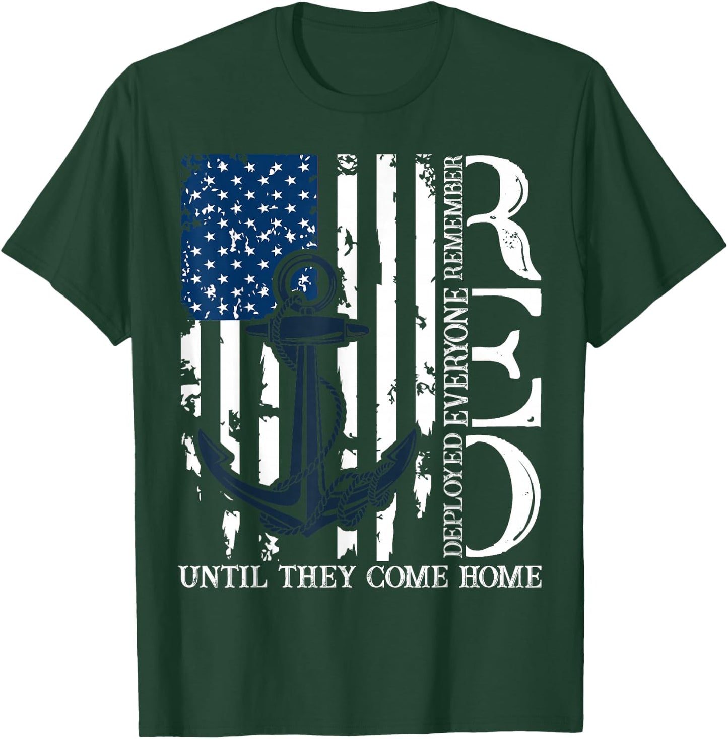 Red Friday Military Memorial Day Veterans Family 4th Of July T-Shirt - T-Shirt | Forest