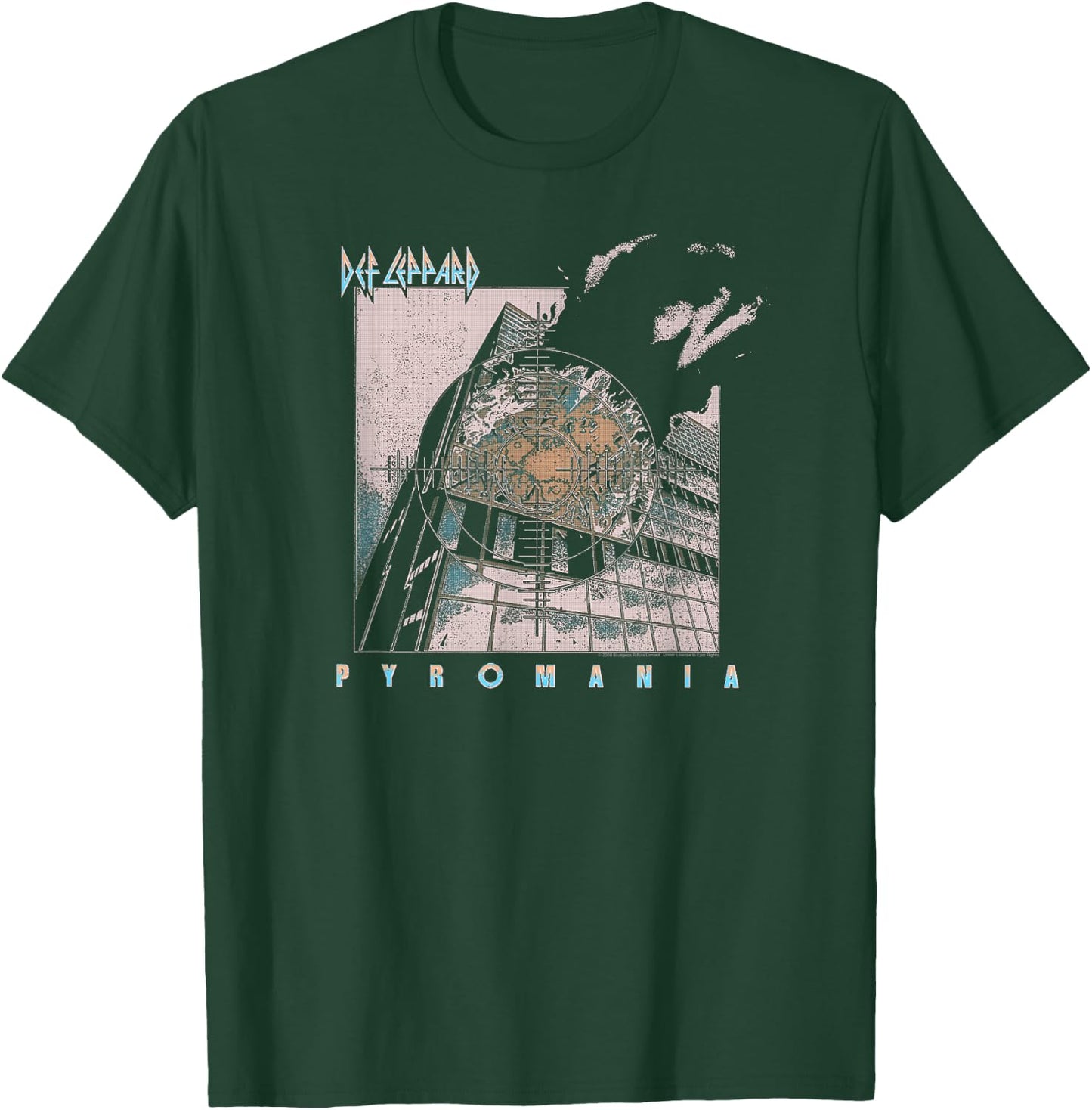 Def Leppard Pyromania Faded Black -Adults T-Shirt - T-Shirt | Forest