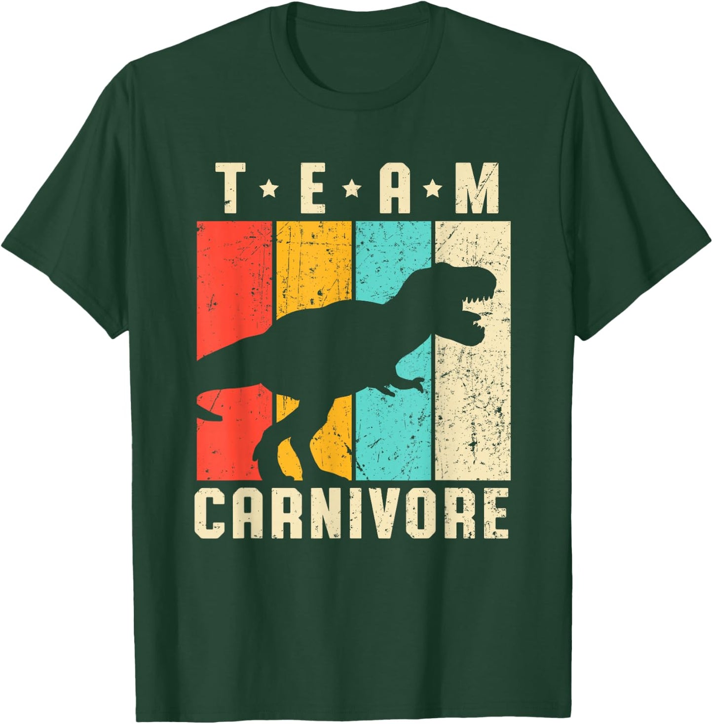 Carnivore Trex Dinosaur Vintage Keto Diet T-Shirt - T-Shirt | Forest