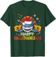 Happy HalloThanksMas Shark Halloween Thanksgiving Christmas T-Shirt - T-Shirt | Forest