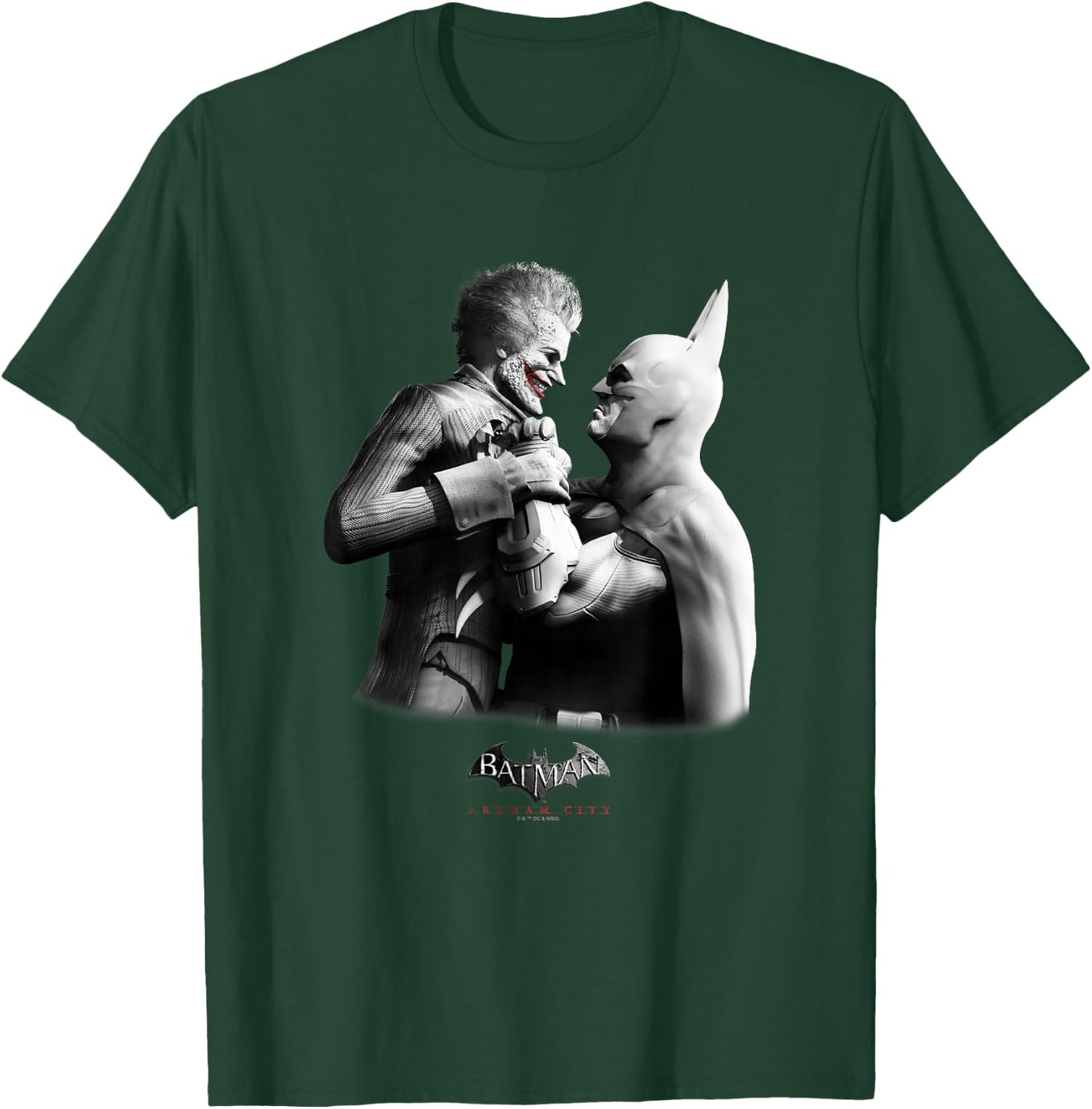 Batman: Arkham City Joker & The Dark Knight Distressed T-Shirt - T-Shirt | Forest