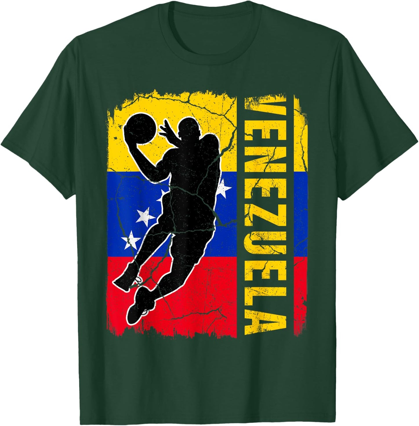 Venezuelan Basketball Player Venezuela Flag Basketball Fans T-Shirt - T-Shirt | Forest
