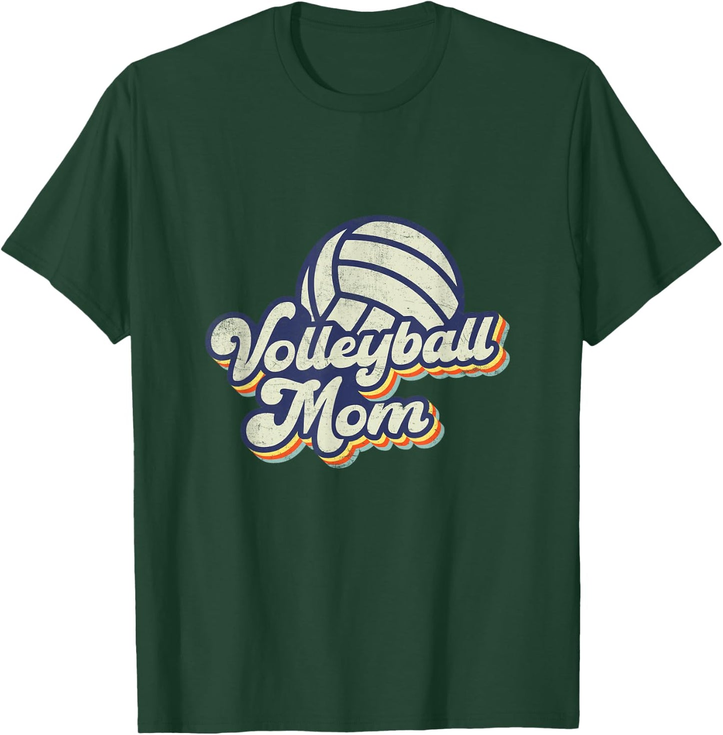 Volleyball Mom Mama Mother's Day Vintage Retro Funny Women T-Shirt - T-Shirt | Forest