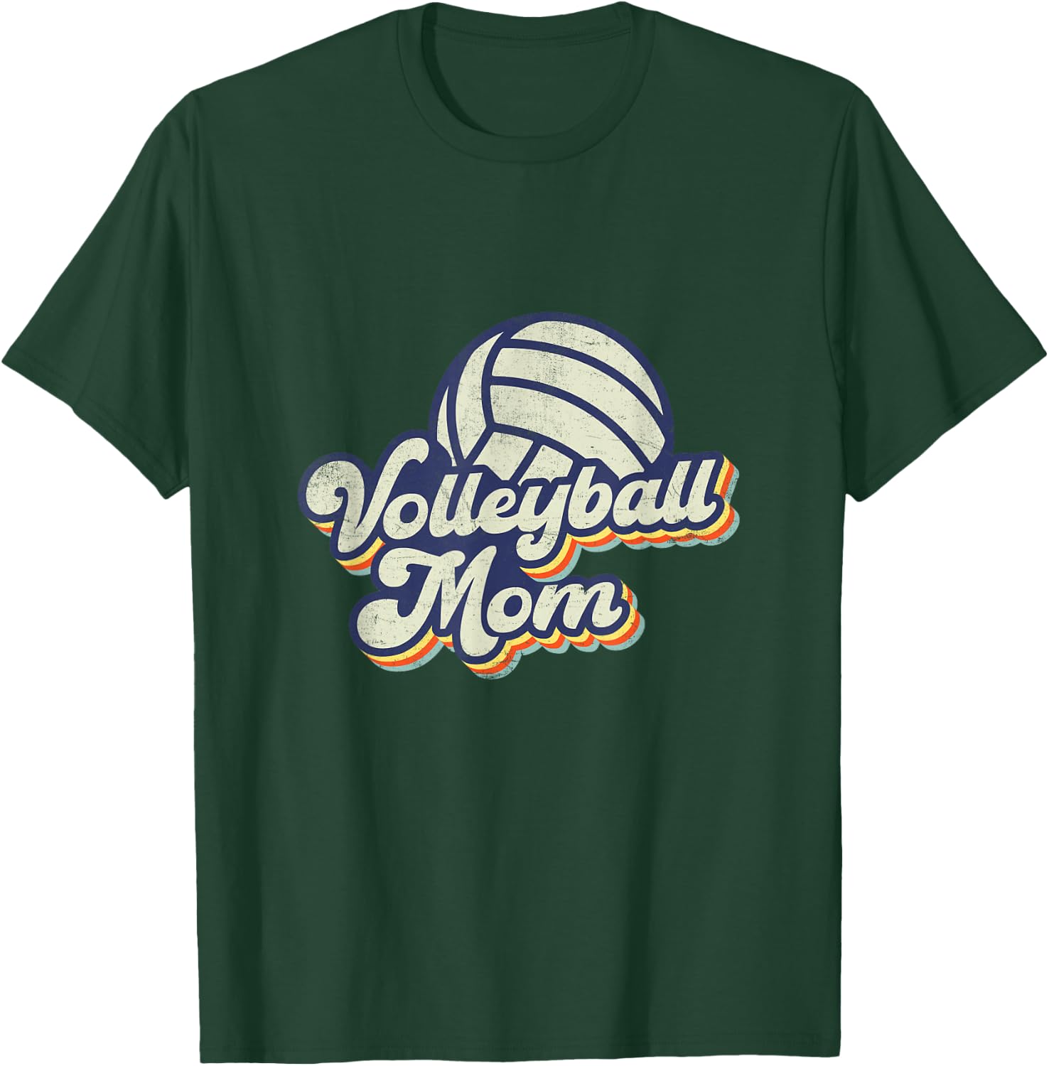 Volleyball Mom Mama Mother's Day Vintage Retro Funny Women T-Shirt - T-Shirt | Forest