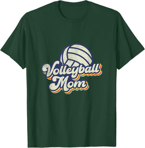 Volleyball Mom Mama Mother's Day Vintage Retro Funny Women T-Shirt - T-Shirt | Forest