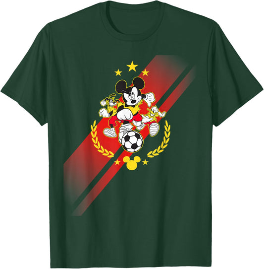 Disney Mickey Mouse Donald and Goofy Soccer Run Sports T-Shirt - T-Shirt | Forest