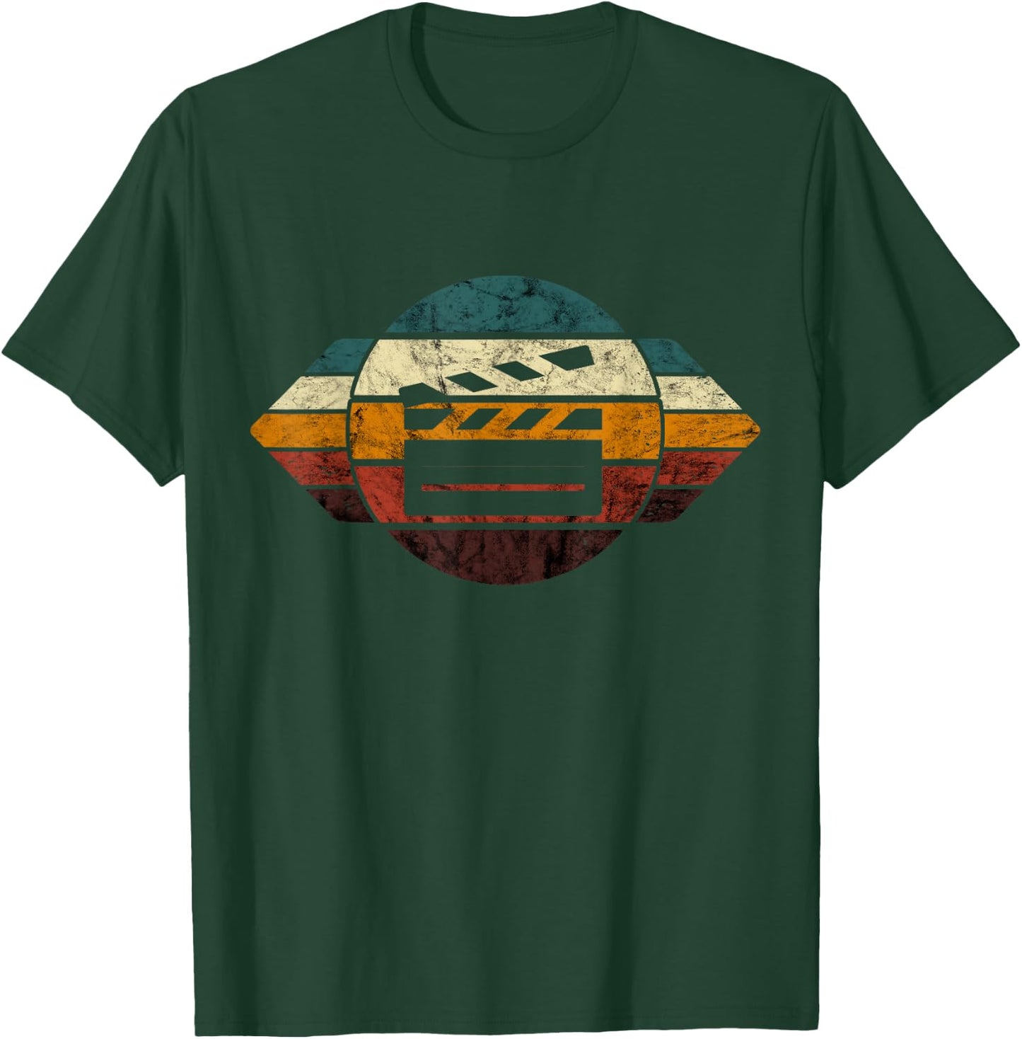 Filmmaker Clapboard Filmmaking Retro Cinematography Vintage T-Shirt - T-Shirt | Forest
