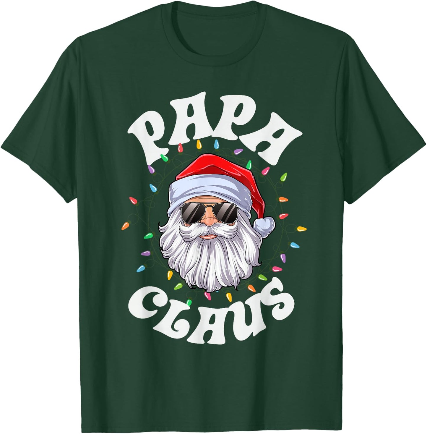 Papa Claus Santa Christmas Dad Family Matching Pajamas Xmas T-Shirt - T-Shirt | Forest