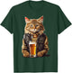 Cat Drinking Beer, Funny Beer Lovers Cat T-Shirt - T-Shirt | Forest