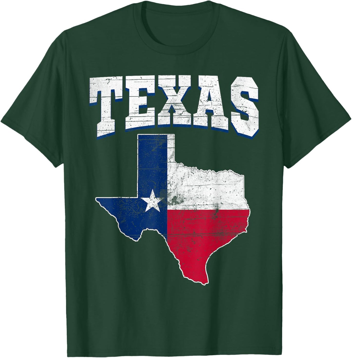 US Citizen Proud America State Flag Land Map Texas T-Shirt - T-Shirt | Forest