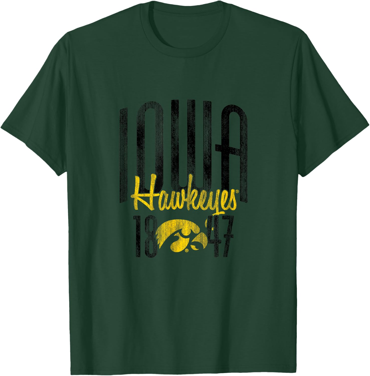 Iowa Hawkeyes | NCAA University of Official | 01AMBK13 T-Shirt - T-Shirt | Forest