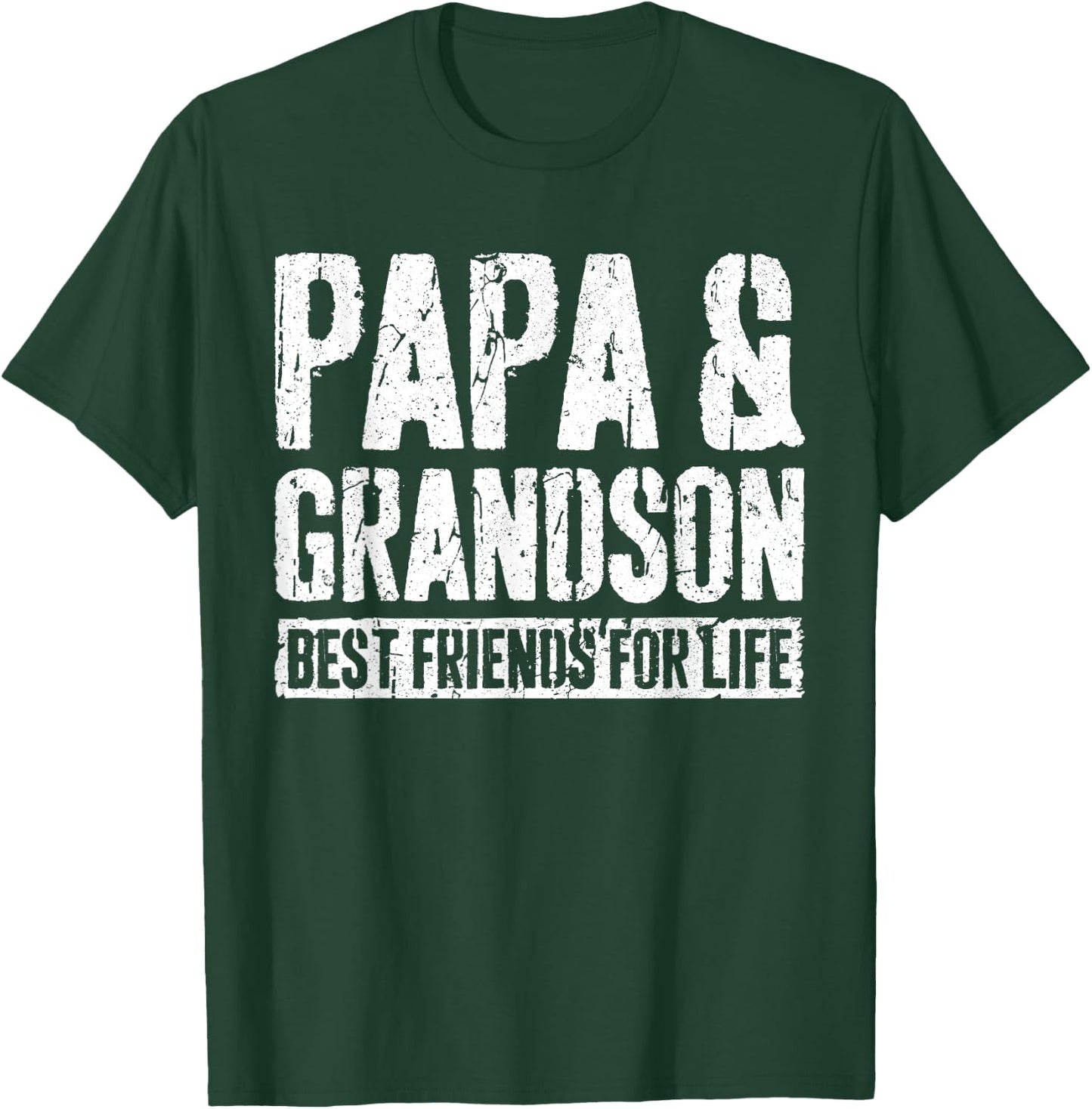 Papa And Grandson Best Friends For Life Shirt Fathers Day T-Shirt - T-Shirt | Forest