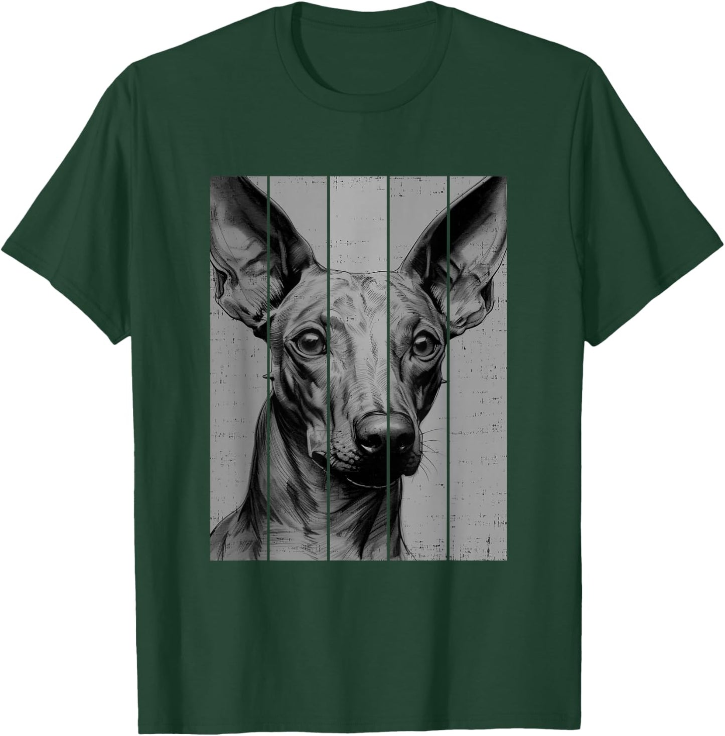 Cool Xoloitzcuintli Xolo Portrait Black And White Style T-Shirt - T-Shirt | Forest