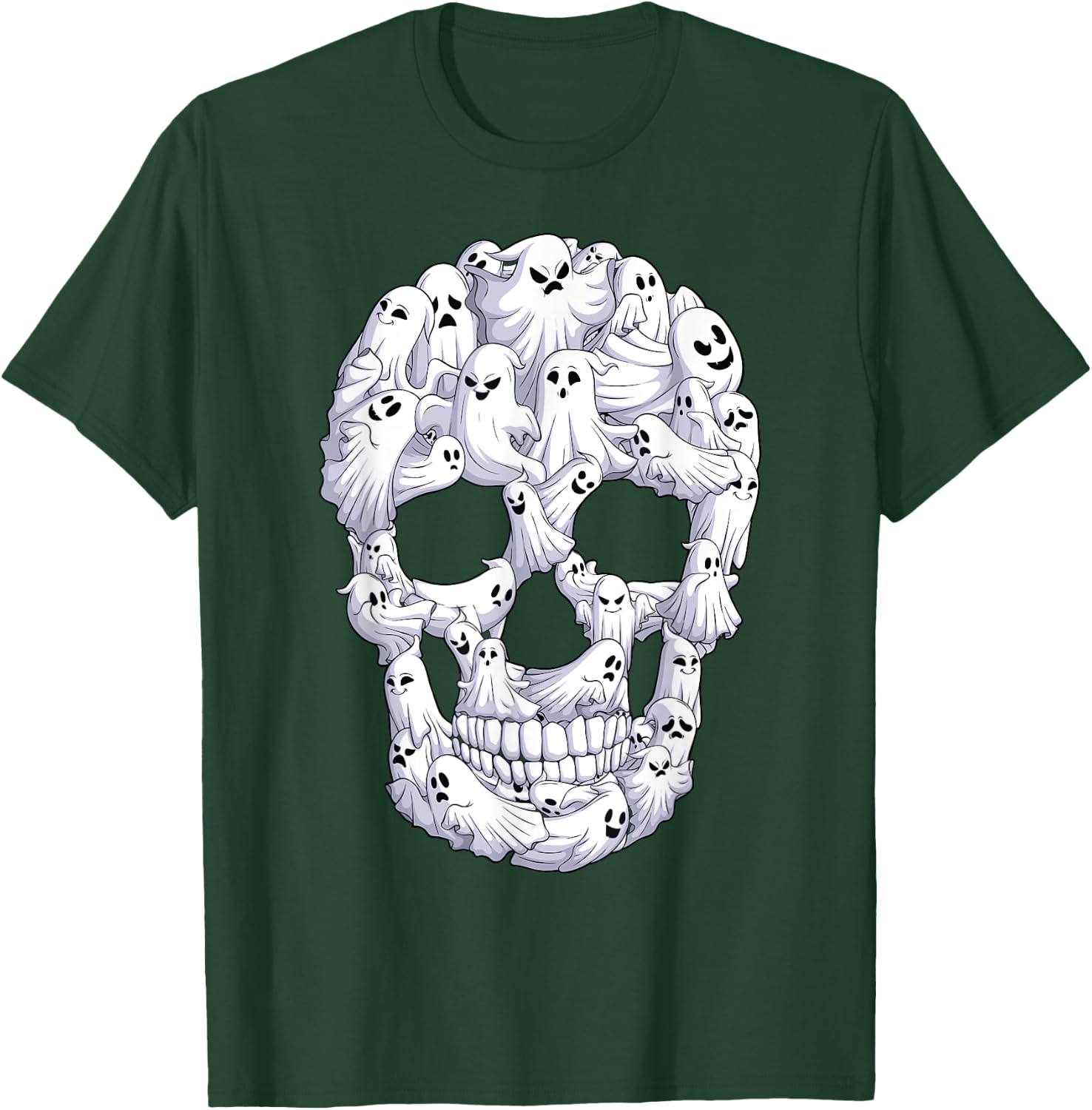 Skull Boo Ghost Funny boo ghosts Halloween costume men women T-Shirt - T-Shirt | Forest