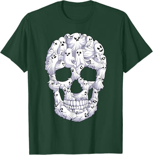 Skull Boo Ghost Funny boo ghosts Halloween costume men women T-Shirt - T-Shirt | Forest
