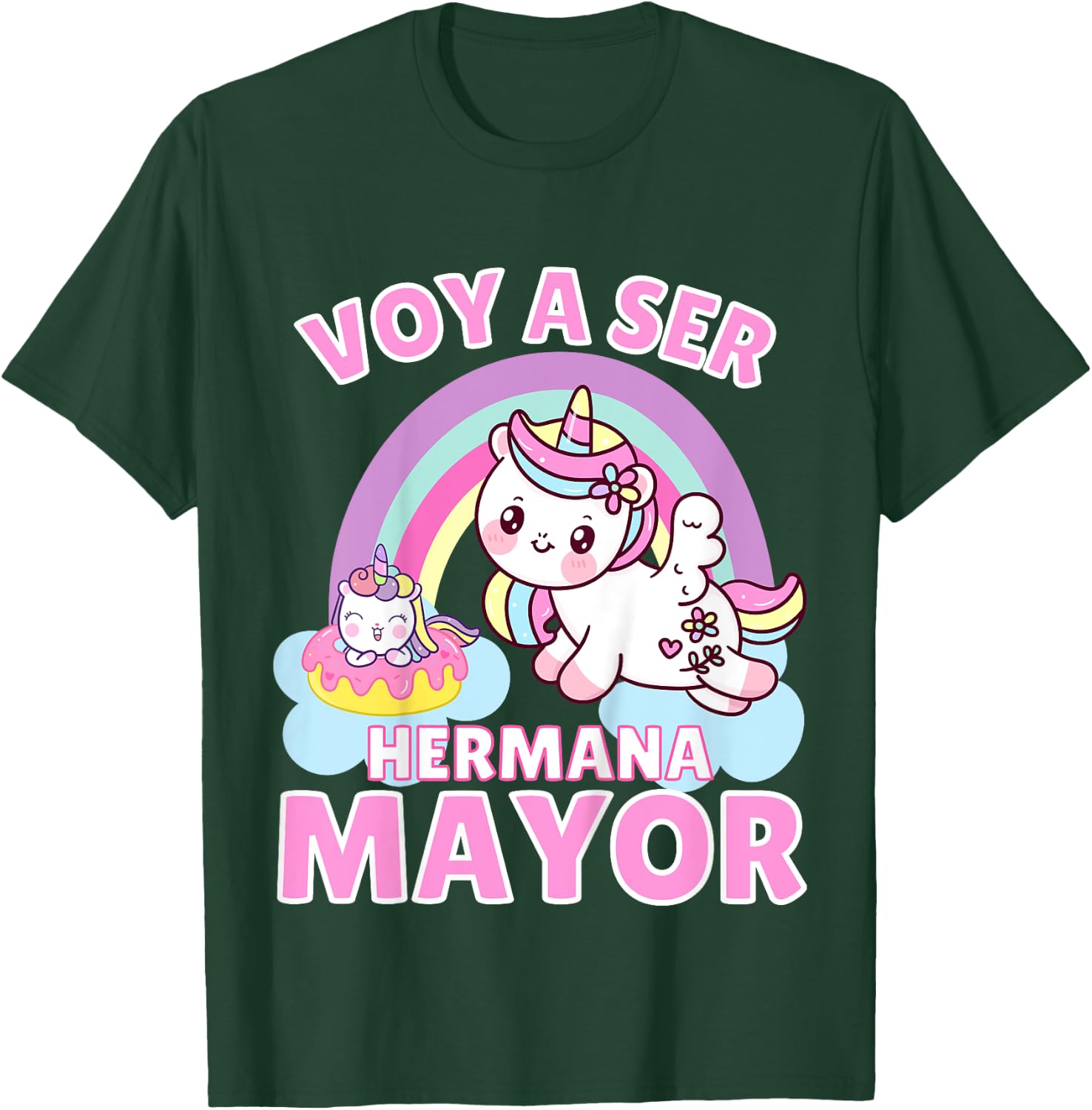 Hermana Mayor Unicornios, Voy A Ser Hermana Mayor T-Shirt - T-Shirt | Forest