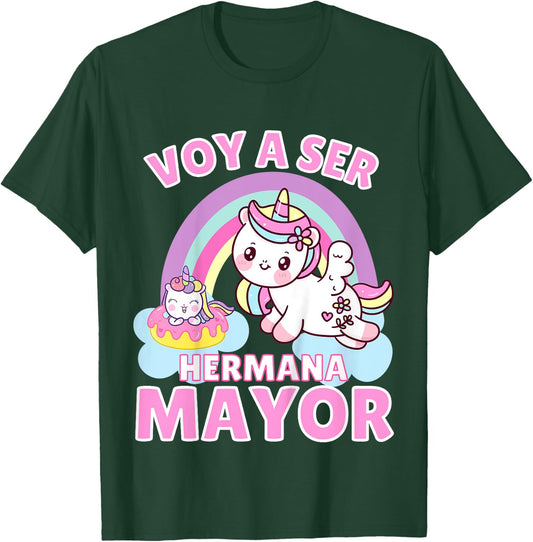 Hermana Mayor Unicornios, Voy A Ser Hermana Mayor T-Shirt - T-Shirt | Forest