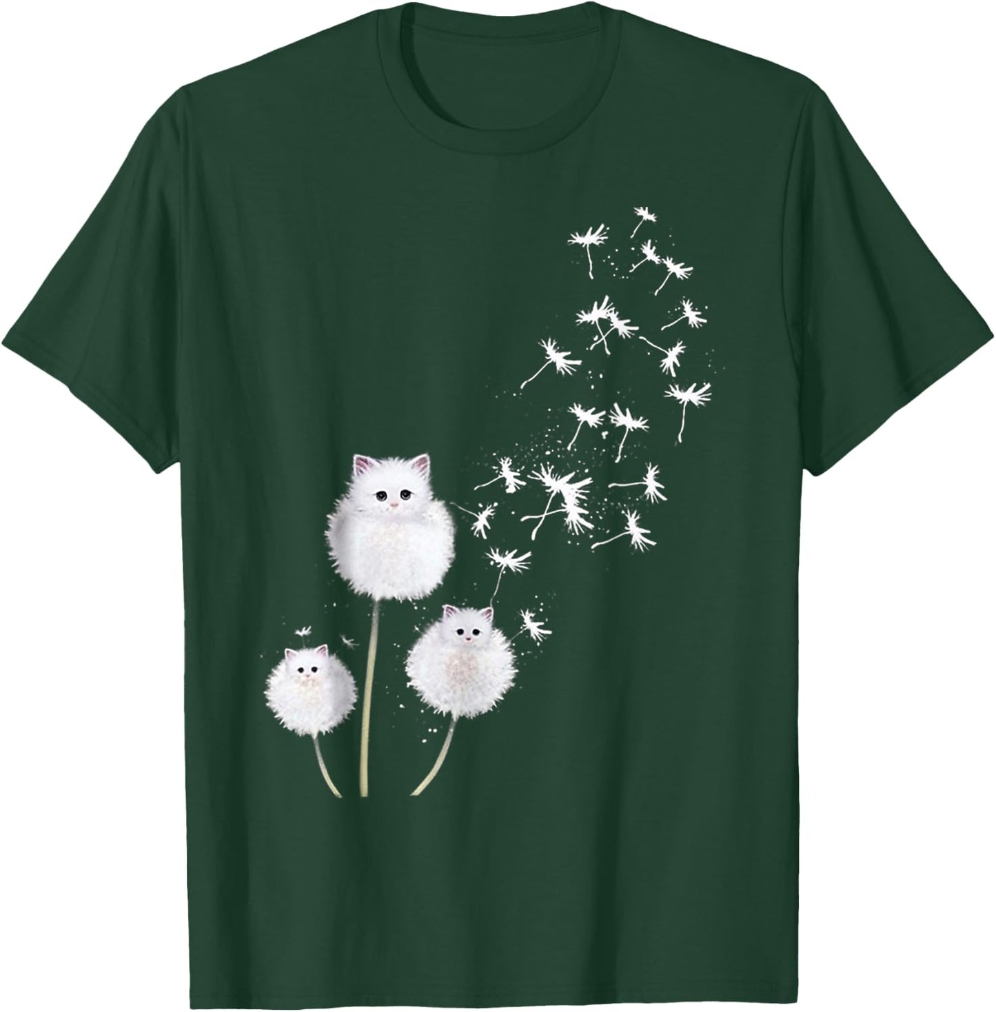 Cat Dandelion Flower SKT T-Shirt - T-Shirt | Forest