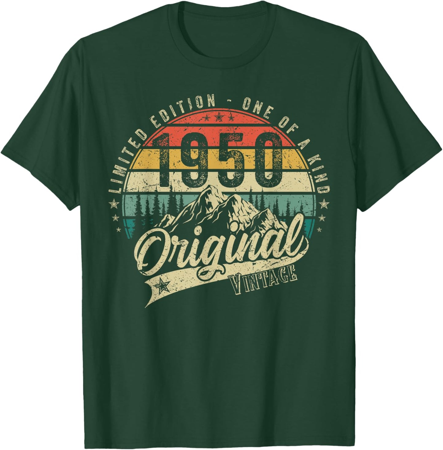 1950 Vintage Birthday Retro Gifts Woman 70s 80s T-Shirt - T-Shirt | Forest