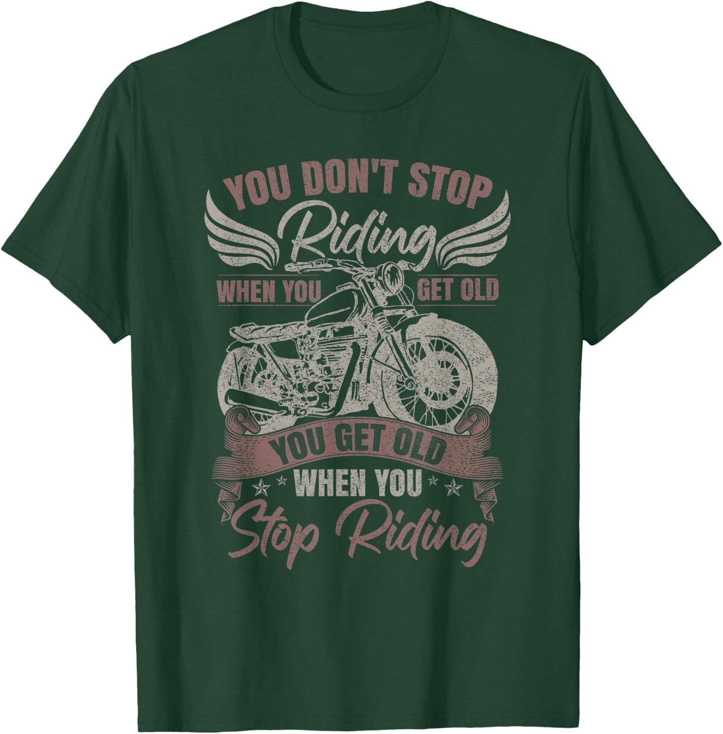 Motorcycle Vintage T-Shirt - T-Shirt | Forest