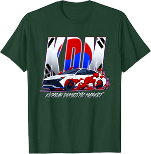 Korean Domestic Market KDM Car Turbo Tuner Enthusiasts T-Shirt - T-Shirt | Forest