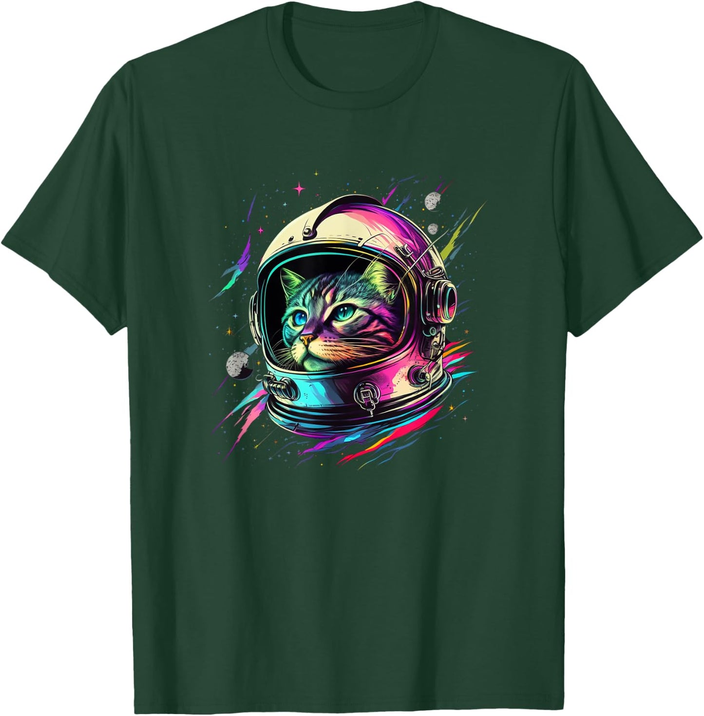 Astronaut Cat Space Cat Galaxy Kitten T-Shirt - T-Shirt | Forest