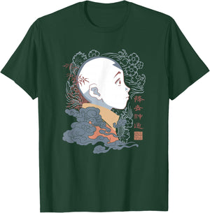 Avatar: The Last Airbender Aang Side Profile Kanji T-Shirt - T-Shirt | Forest