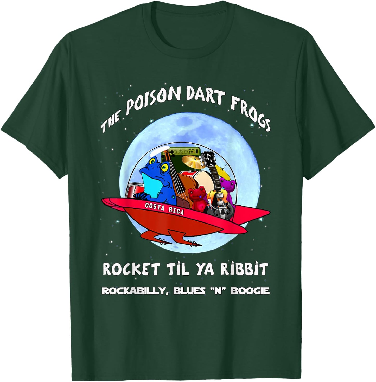 Poison Dart Frogs Retro Rockabilly Greaser Pompadour Rock T-Shirt - T-Shirt | Forest
