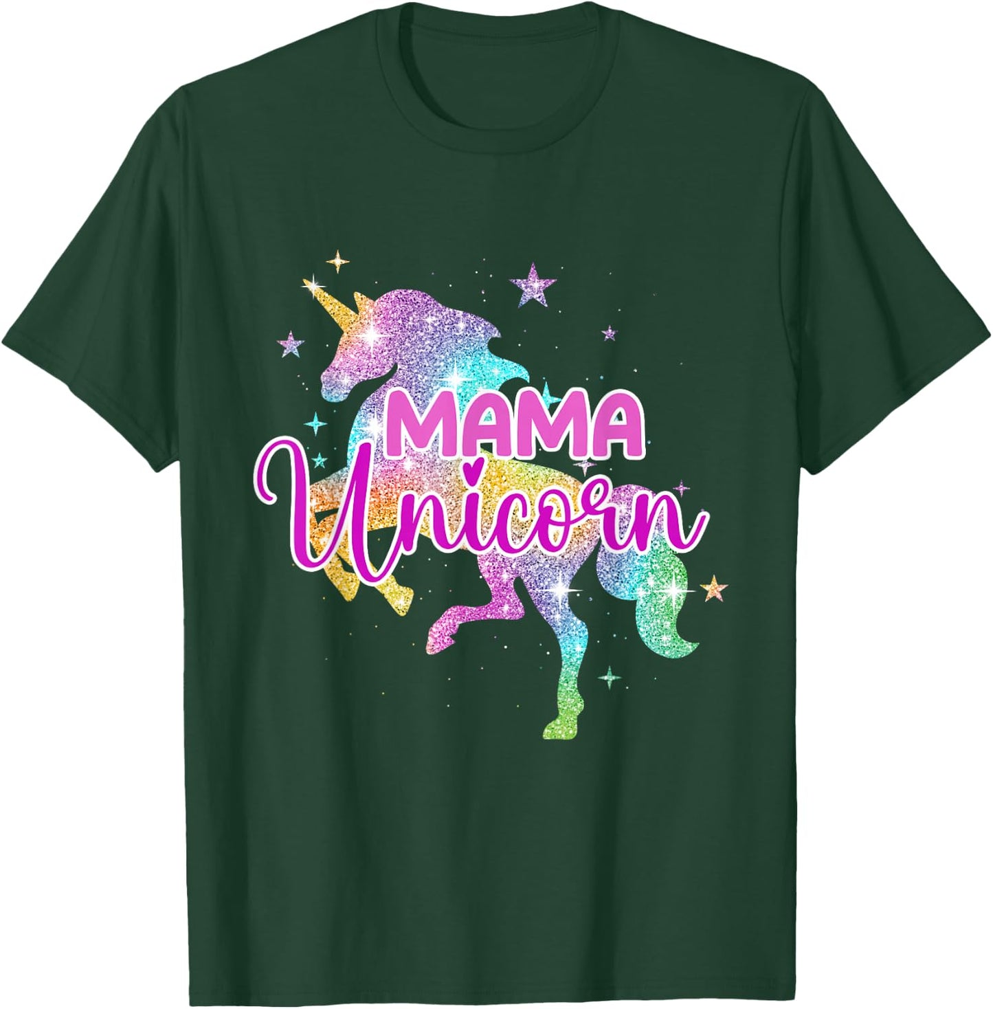 Mama Unicorn - Mythical Animal Fantasy Creature Magical T-Shirt - T-Shirt | Forest