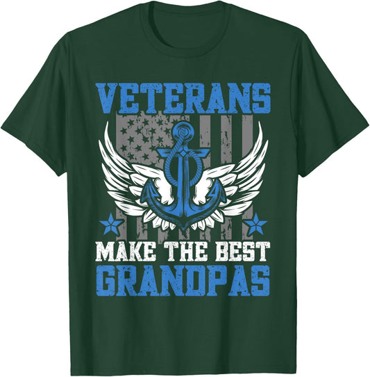 Military Veterans Make The Best Grandpas Veterans Day T-Shirt - T-Shirt | Forest