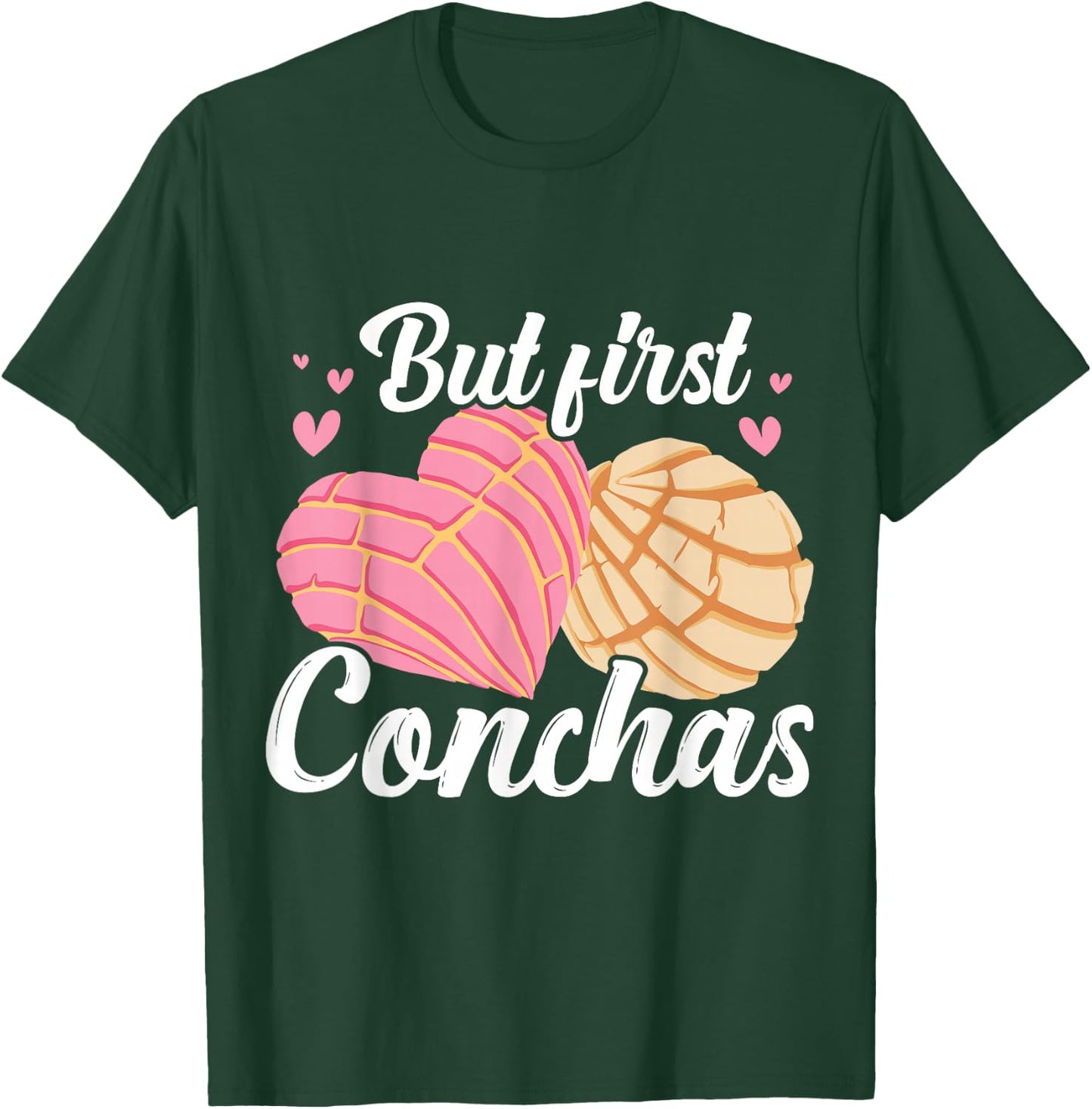 Cafecito Y Chisme Conchas Pan Dulce Gifts Mexican Cultural Design Latina Women's Black Small Classic Fit Short Sleeve T-Shirt - T-Shirt | Forest