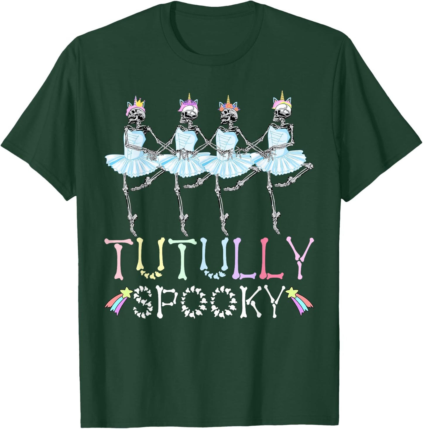 Tutully Spooky Halloween Skeleton Ballet Dance Ballerina T-Shirt - T-Shirt | Forest