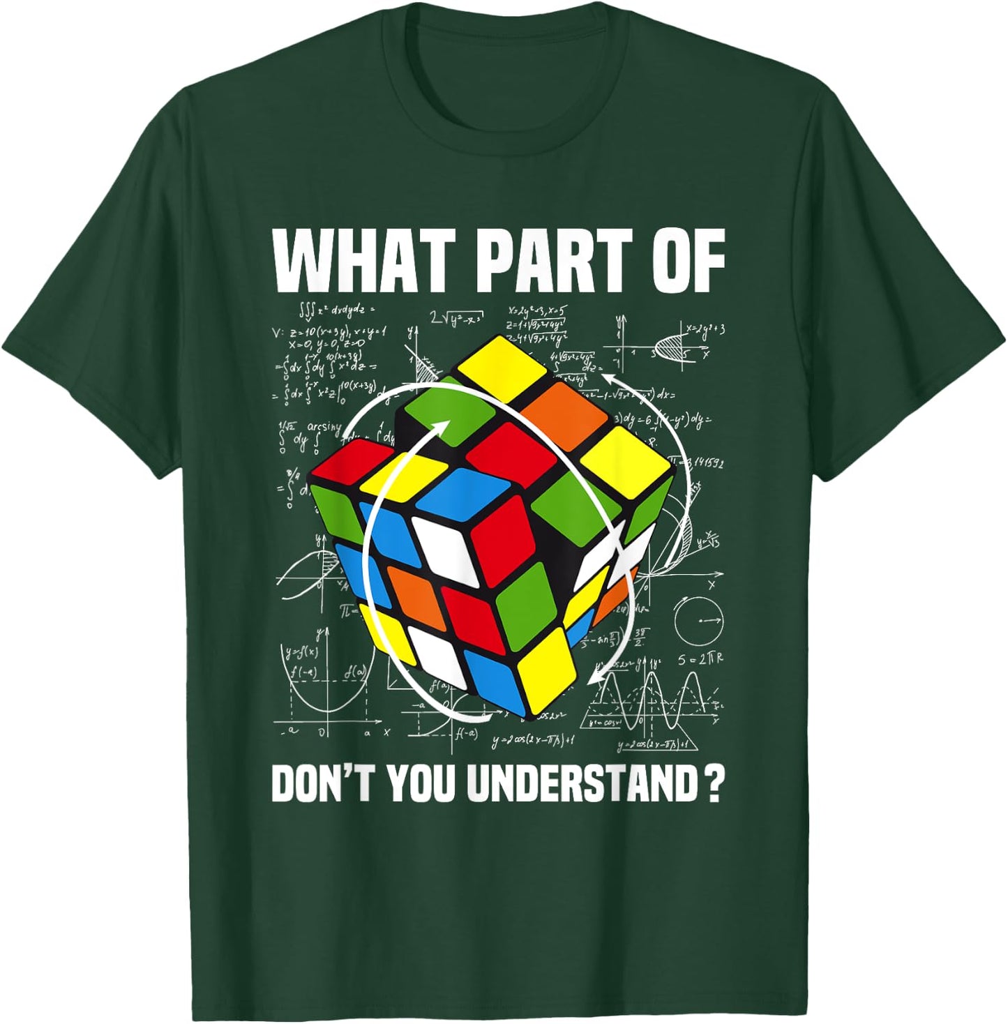 What Part Of Don't You Understand Puzzle Cube Math Teacher Women Girls Kids T-Shirt - T-Shirt | Forest