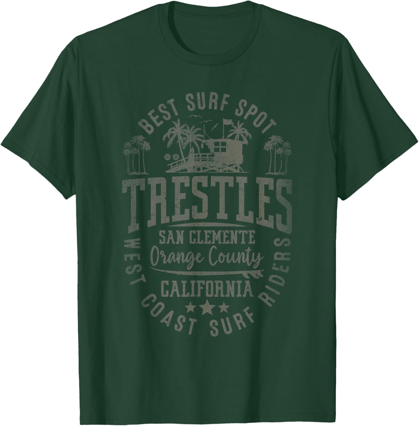 Trestles, San Clemente Best Surf Spot Southern California T-Shirt - T-Shirt | Forest